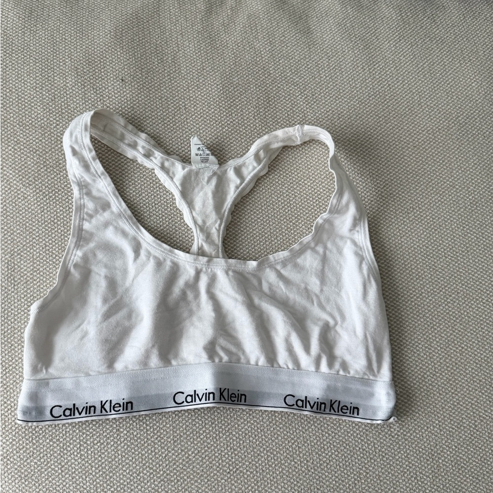 Calvin Klein Cream Racerback Bralette